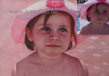 imd013 retrato de niña pequeña Pinturas al óleo